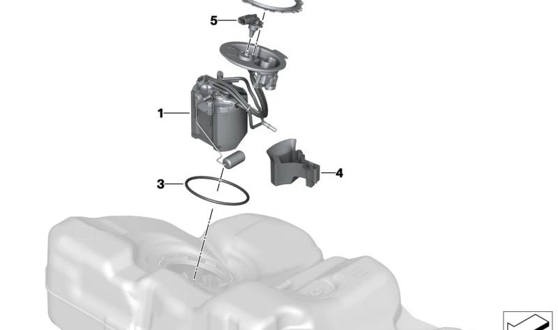 Bomba de combustible OEM 16115A063D0 para BMW G70. Original BMW.