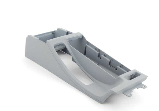 Consola reposabrazos central gris OEM 51168248500 para BMW Serie 3 E46. Pieza interior original BMW para sustituir la consola del reposabrazos central.