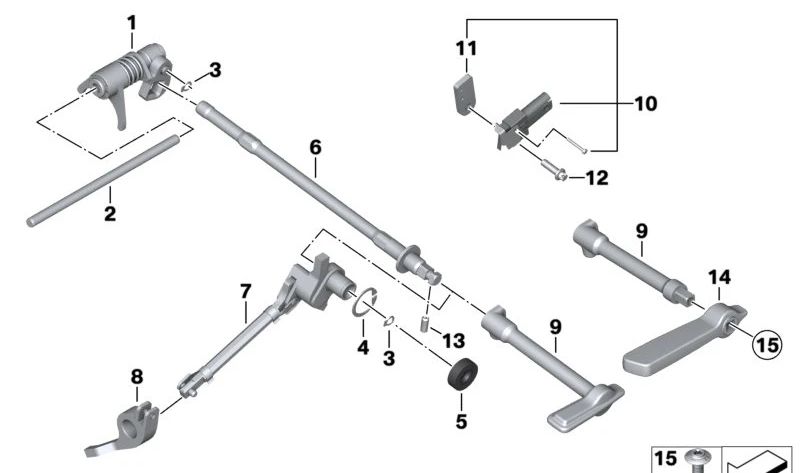 Pasador cilíndrico OEM 23008414007 para motos BMW R 18, R 18 Classic, R 18 B, R 18 Transcontinental. Original BMW Motorrad.