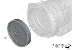 Amortiguador de torsión OEM 21208681723 para BMW Serie 3 (F30), Serie 5 (G30). Original BMW.