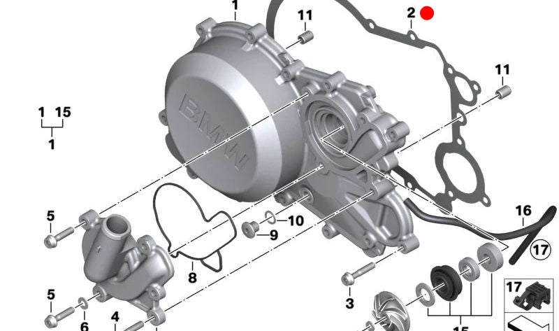 Cover Board OEM 11138562759 per BMW Motorrad G 310 R (2016–2026), G 310 GS (2017–2025), G 310 RR (2022–2026). BMW MOTORAD originale.