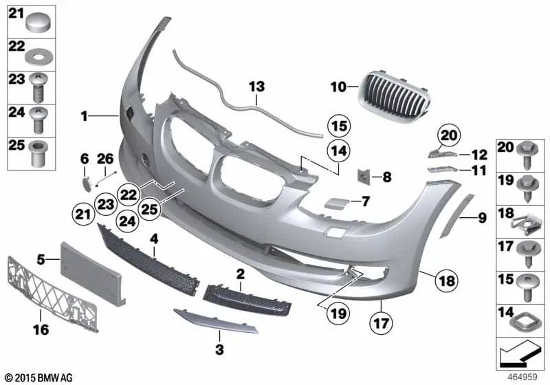 Mistura bruta aparada para BMW E92N, E93N (OEM 61677253395). BMW original