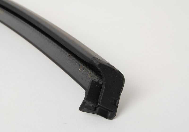 Guía de ventana puerta trasera izquierda OEM 51348266125 para BMW E46 (316i) con cambio manual y automático. Modelos compatibles: AL11, AL12, AL21, AL22, AL51, AN72, AN82, AY11, AY31, AY32. Original BMW.