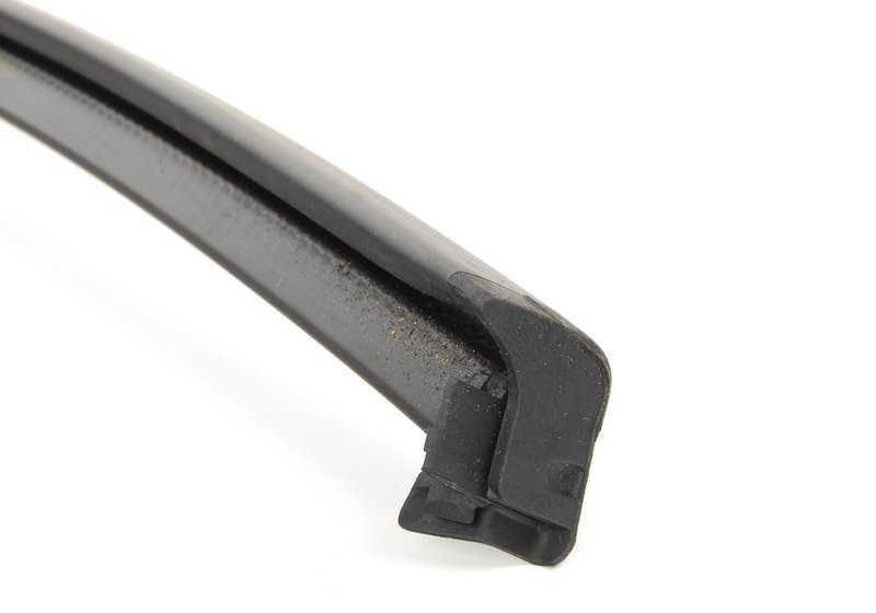 Guía de ventana puerta trasera izquierda OEM 51348266125 para BMW E46 (316i) con cambio manual y automático. Modelos compatibles: AL11, AL12, AL21, AL22, AL51, AN72, AN82, AY11, AY31, AY32. Original BMW.