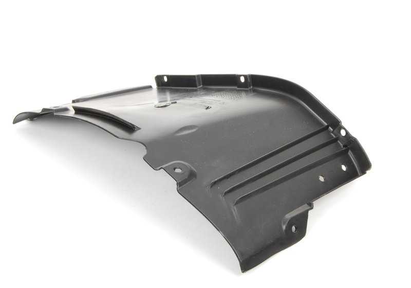 Protector interior paso de rueda delantero derecho OEM 51717136684 para BMW E65, E66. Original BMW.
