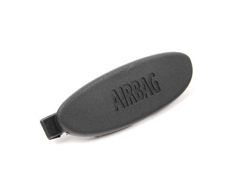 Tapa embellecedora "Airbag" pilar C izquierdo OEM 51432753023 para MINI R56 (Cooper N12/N16/W16). Pieza original MINI. Ideal para sustituir la cubierta del airbag lateral interior. Color negro (Carbon Black).
