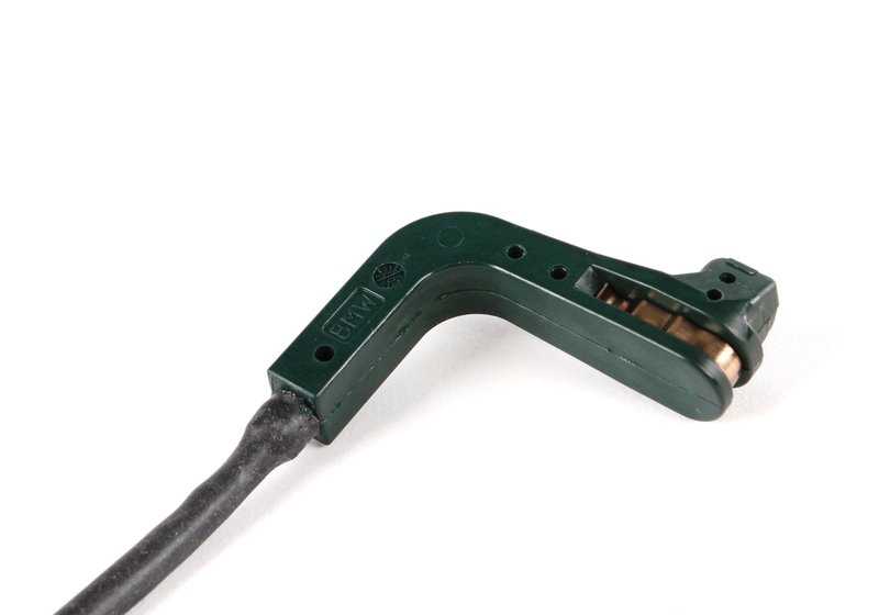Sensor de desgaste de pastillas de freno delantero izquierdo OEM 34356789492 para BMW E60, E61, E63, E64. Original BMW.