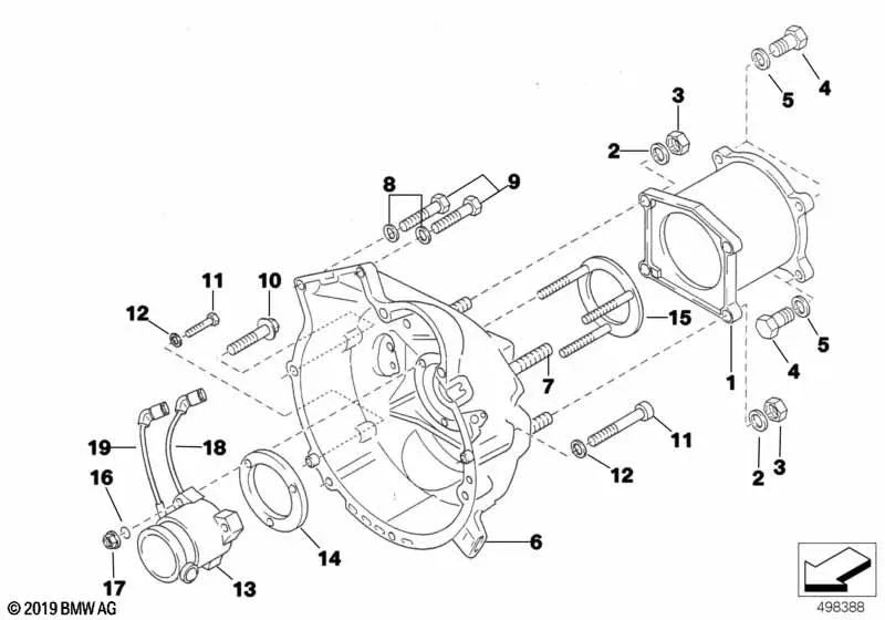 Válvula de embrague OEM 21522206906 para BMW E36 318iS Class 2. Original BMW.