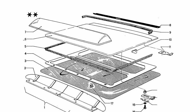 Junta de estanqueidad OEM 54121801343 para BMW E21, E30. Original BMW.