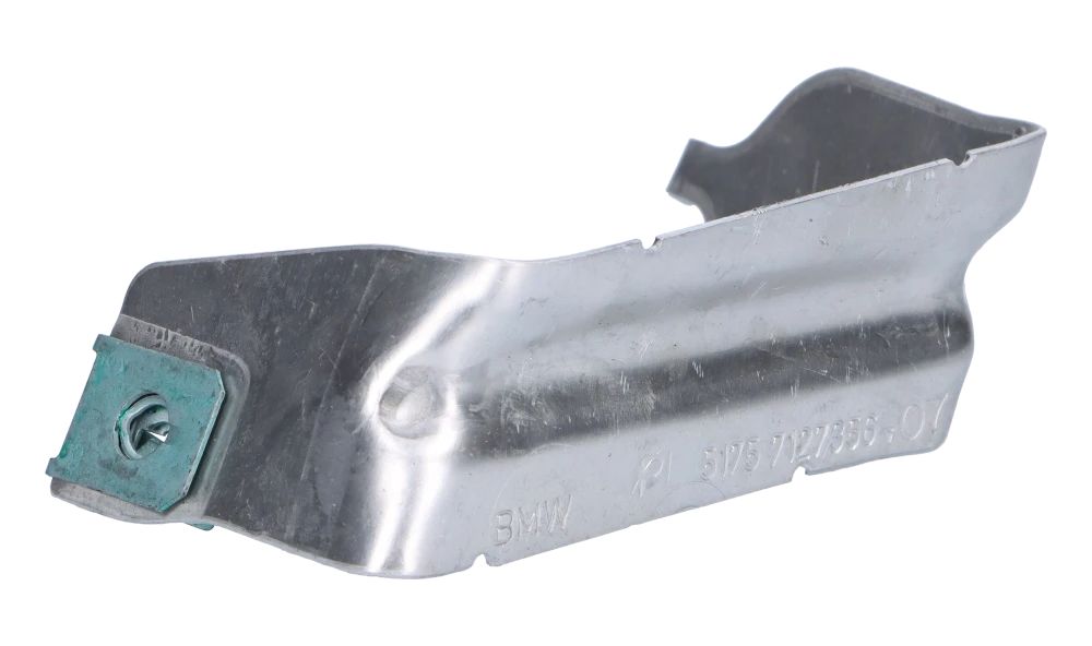 Soporte central de cubre bajos delantero OEM 51757127356 para BMW E81, E82, E87, E87N, E88, E90, E90N, E91, E91N, E92, E92N, E93, E93N, E84. Original BMW.
