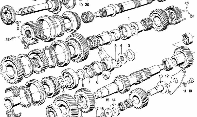 Engranaje de transmisión del cuentakilómetros OEM 23221490119 para BMW E21, E30, E12, E28, E24, E23. Original BMW.