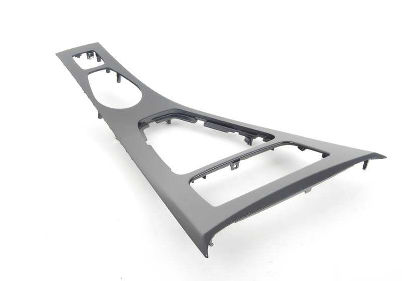 Tapa embellecedora consola central negra diamante OEM 51166982644 para BMW E93, E93N. Pieza original BMW.