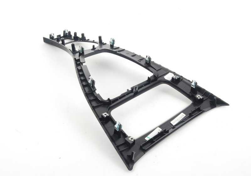 Tapa embellecedora consola central negra diamante OEM 51166982644 para BMW E93, E93N. Pieza original BMW.