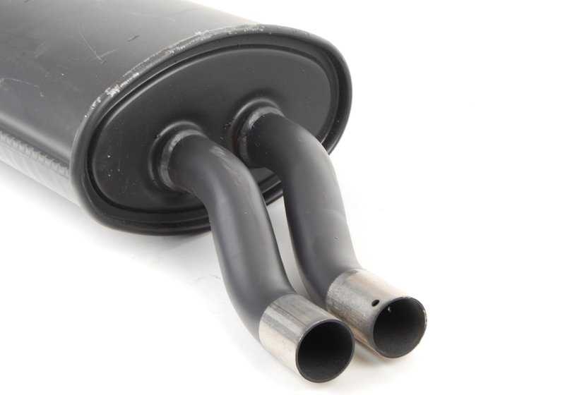 Silenciador adicional trasero OEM 18121309046 para BMW E30 M3 (1986-1991) con motor S14 y tracción trasera. Original BMW.