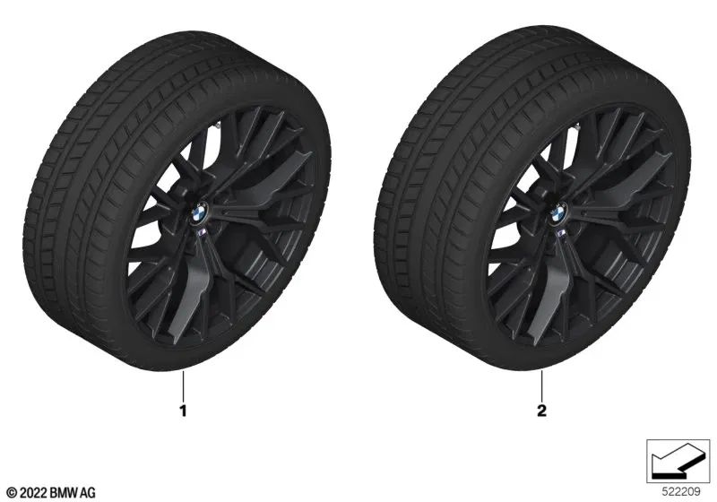 Rueda completa de invierno RDC para BMW Serie 7 G70 (OEM 36115A64991). Original BMW