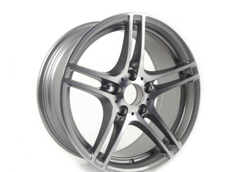 Llanta de aleación original BMW M Doble Radio 313 OEM 36116791998 para BMW E90, E90N, E91, E91N, E92, E92N, E93, E93N. Color ferricgrey bicolor, 18 pulgadas. Original BMW.