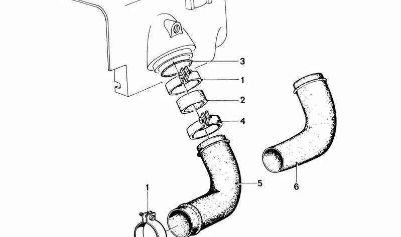 OEM RIGHT ADMISSION TUBE 13721258060 for BMW R50. Original BMW.