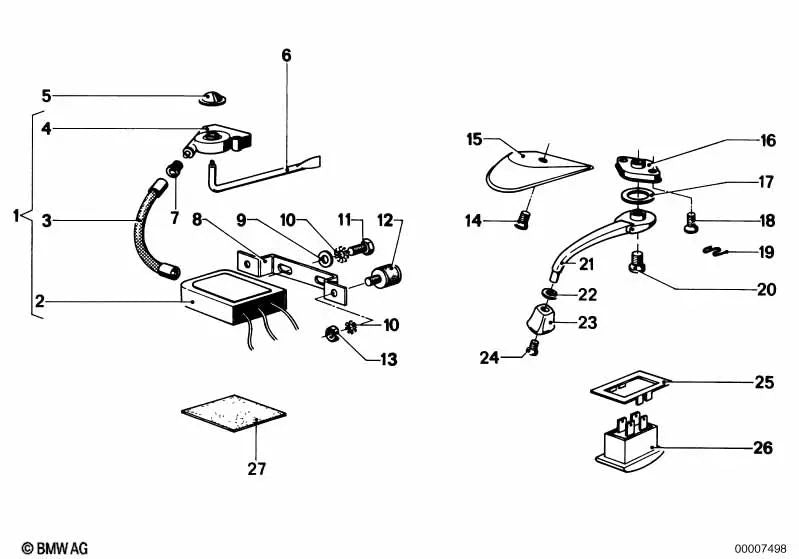 Interruptor OEM 61311355415 para BMW 1502-2002tii, 5' E12, 2500-3.3Li... y más. Original BMW.