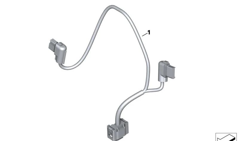 Mazo de cables del depósito OEM 61111542590 para motos BMW R18, R18 Classic, R18 B, R18 Transcontinental. Original BMW Motorrad.