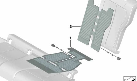 Heating resistance left support OEM 52208058113 for BMW F80 {M3C91, M3C92, M3M91, M3M92}. Original BMW.
