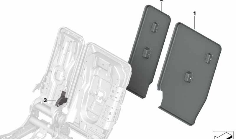 Alfombrilla central OEM 52207436516 para MINI F60 (Countryman). Original MINI.