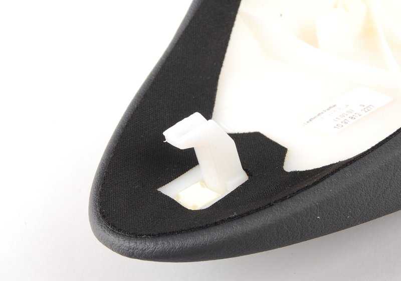 Apoyabrazos de cuero artificial derecho Panther Black OEM 51417133516 para MINI R50, R53, Cabrio R52. Original MINI.
