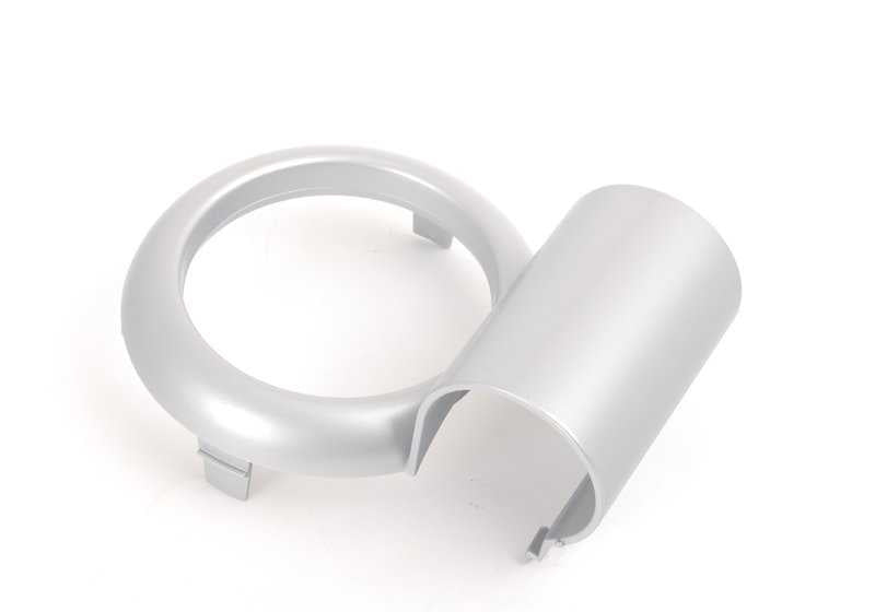 Anillo decorativo consola freno mano plata OEM 51166958355 para MINI R50, R53, Cabrio R52. Original MINI.