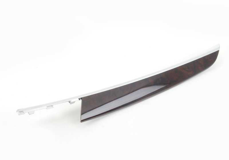 Listón madera nogal puerta delantera izquierda OEM 51417137177 para BMW X5 E70, X5 E70 LCI. Original BMW.