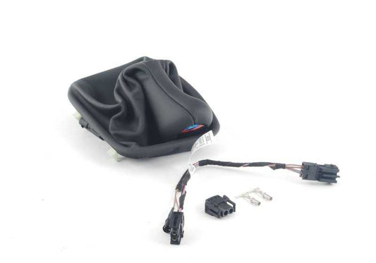 Pomo de cambio en cuero con luz OEM 25112231562 para BMW E30. Original BMW.