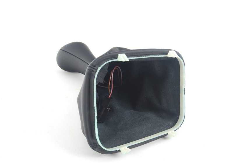 Pomo de cambio en cuero con luz OEM 25112231562 para BMW E30. Original BMW.