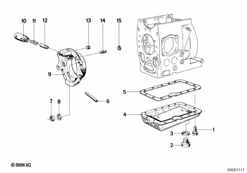 Tuerca para varios modelos/series de BMW (OEM 11111253243). Original BMW