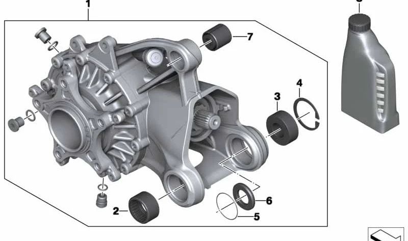 Engranaje angular trasero plata OEM 33748394281 para motos BMW R 1200 GS, R 1250 GS. Original BMW Motorrad.