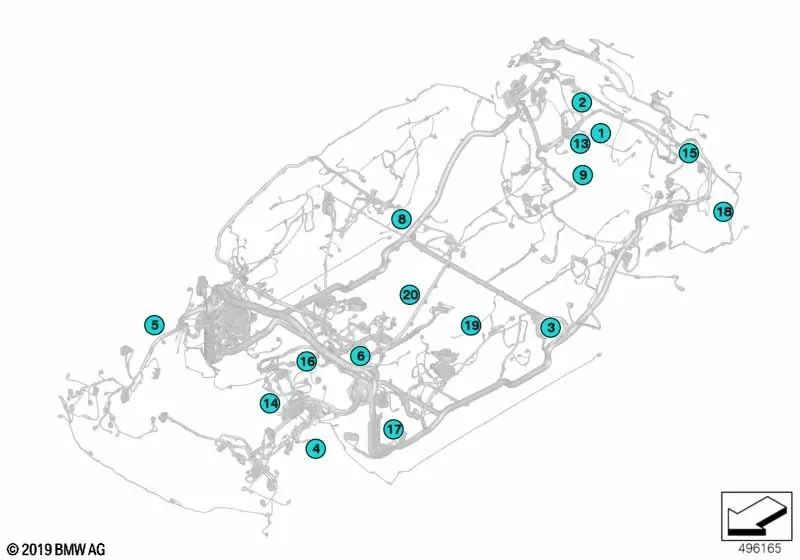 32-pole connection box OEM 61139224366 for BMW F40, F70, G87 M2, F44 Gran Coupé, G20, G80 M3, G21 Touring, G22 Coupé, G23 Convertible, G26 Gran Coupé, G11, G12, X1, X2... and more. Genuine BMW.
