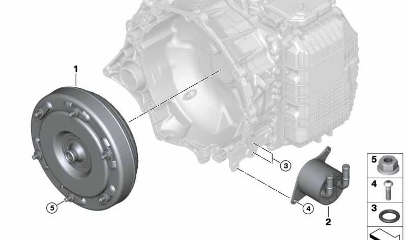 Enfriador de aceite OEM 24148699906 para BMW F48 (X1 xDrive25d) y F39 (X2 xDrive25d). Compatible con motores B47E Automático. Original BMW.