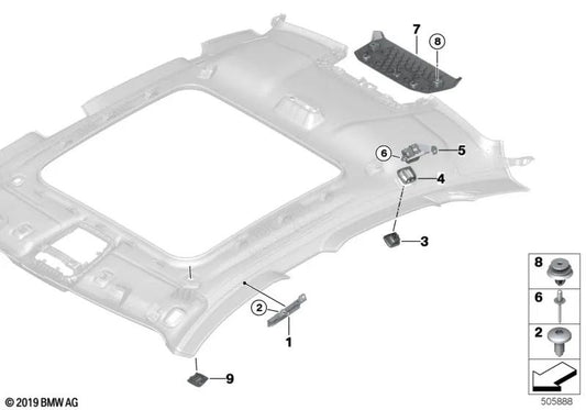 Clothes hanger for BMW F44, F32, F32N, F16 (OEM 51167321756). Genuine BMW.