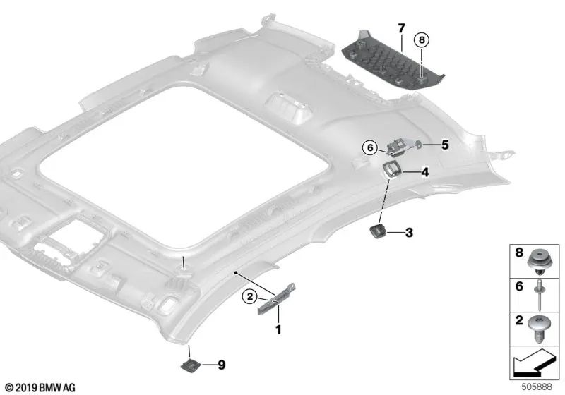 Cabide para BMW F44, F32, F32N, F16 (OEM 51167321756). BMW originais.