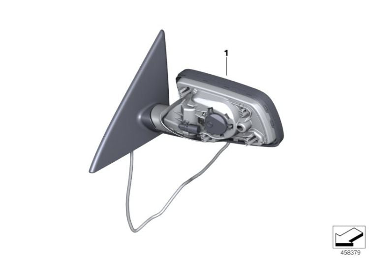 Retrovisor sin cristal calefactado izquierdo OEM 51167189373 para BMW Serie 6 E63, E64. Original BMW.