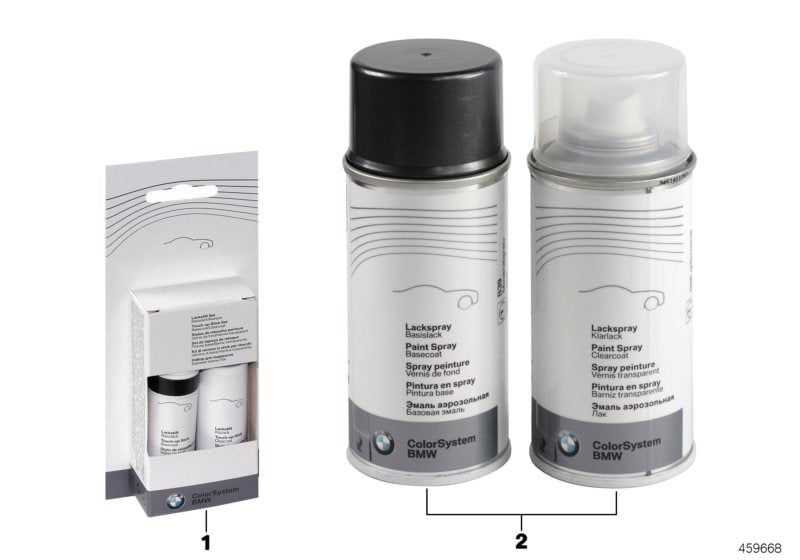 Ensemble de peinture au crayon argenté décoratif 2 OEM métallique 51912180538 pour BMW {E81, E82, E87, E88, F20, F21, F30, F31, F32, F33, F34, F36, G20, G21, G30, G31, x1, x3, x4, x4, x5, x5, original bmw.