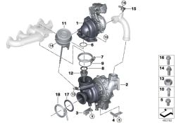 Sede della valvola di regolazione OEM 11658513570 per BMW F20, F21, F22, F30, F32, G30, G11, X3 G01... e altro ancora. BMW originale.