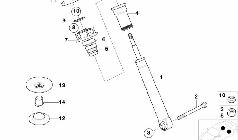 Arandela OEM 33521093415 para BMW E39 {520d, 520i (M47, M52, M54) con cambio manual y automático}. Original BMW.