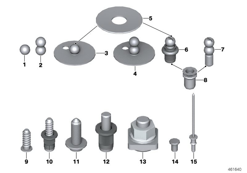 Remache ciego OEM 07147209624 para BMW {F20,F21,F40,F22,F23,F44,F45,F46,F87,G42,U06,G87,F30,F31,F34,F80,G20,G21,G28,G80,G81,F32,F33,F36,F82,F83,G22,G23,G26,G82,F07,F10,F11,F90,G30,G31,G60,G61,G68,G90,G99,F06,F12,F13,G32,G11,G12,G70,F91,F92,F93,G14,G1