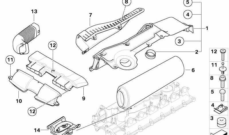 Manguito de admisión OEM 13717790607 para BMW E90, E91, E92, E93. Original BMW.