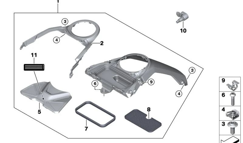 Tampa central OEM 46631541785 para BMW Motorrad R 1300 GS. Originais BMW Motorrad.