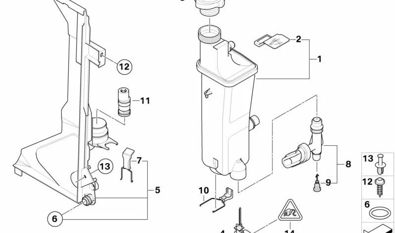 OEM -Schließschraube 17111707818 für BMW E46, E83, E53, E85, E86. Originales BMW -Stück, das in Expansionsablagerungen und Kühlsystemen verwendet wird.