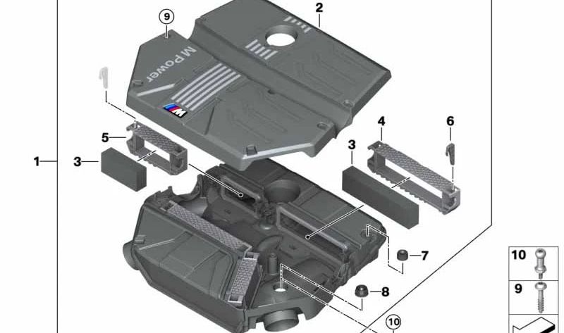 Soporte de fijación OEM 13718053382 para BMW F97, F98. Original BMW.