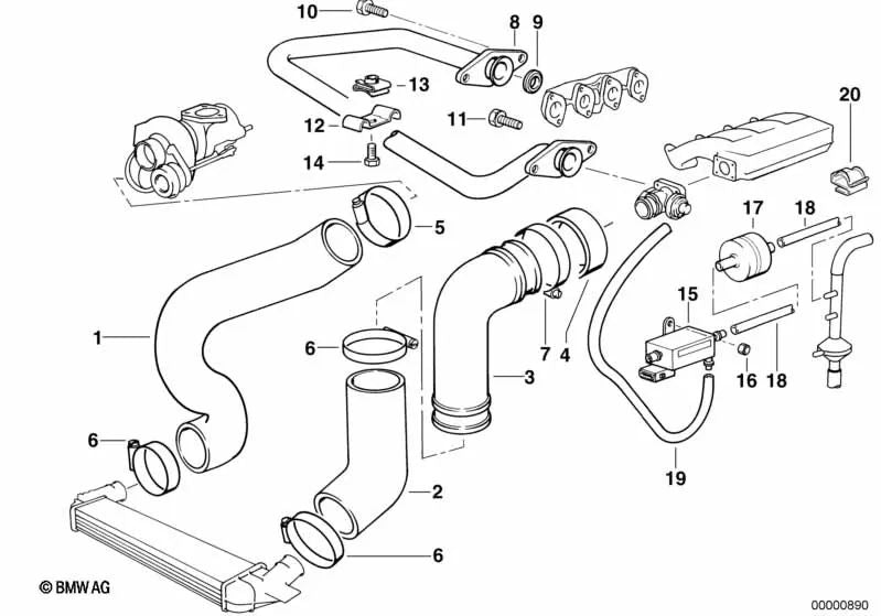 Abrazadera de cable para BMW E21, E36, E28, E39, E24, E23 (OEM 61131354726). Original BMW.
