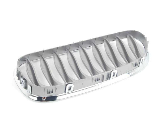 Rejilla decorativa derecha OEM 51117117758 para BMW Z4 E85 (todos los modelos 2.0i, 2.2i, 2.5i con cambio manual y automático). Original BMW.