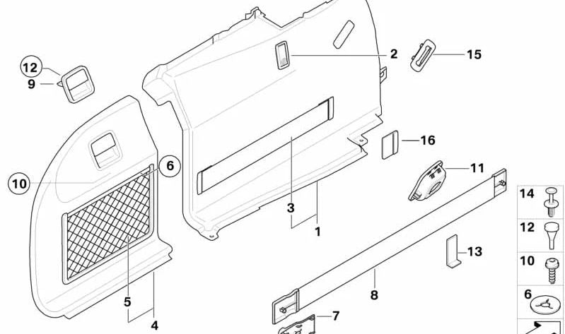Goma Elástica para BMW Serie 5 E61 (OEM 51477157704). Original BMW