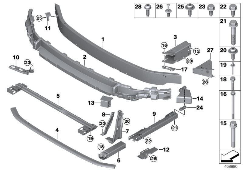 Tornillo hexagonal con brida OEM 07129908636 para BMW F40, F70, F44, F45, F46, U06, F74, F48, U11, U12, F39, U10. También para MINI F55, F56, F65, F66, F57, F67, F54, F60, U25. Original BMW y MINI.