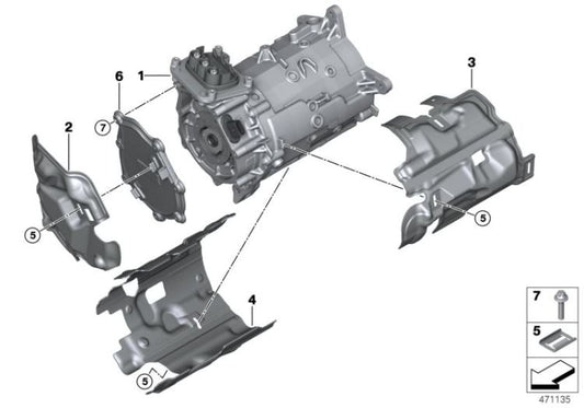 Vordere Akustikkapsel OEM 17738650091 für BMW 2er F45, X1 F48, X2 F39 und MINI F60. Original BMW und MINI.
